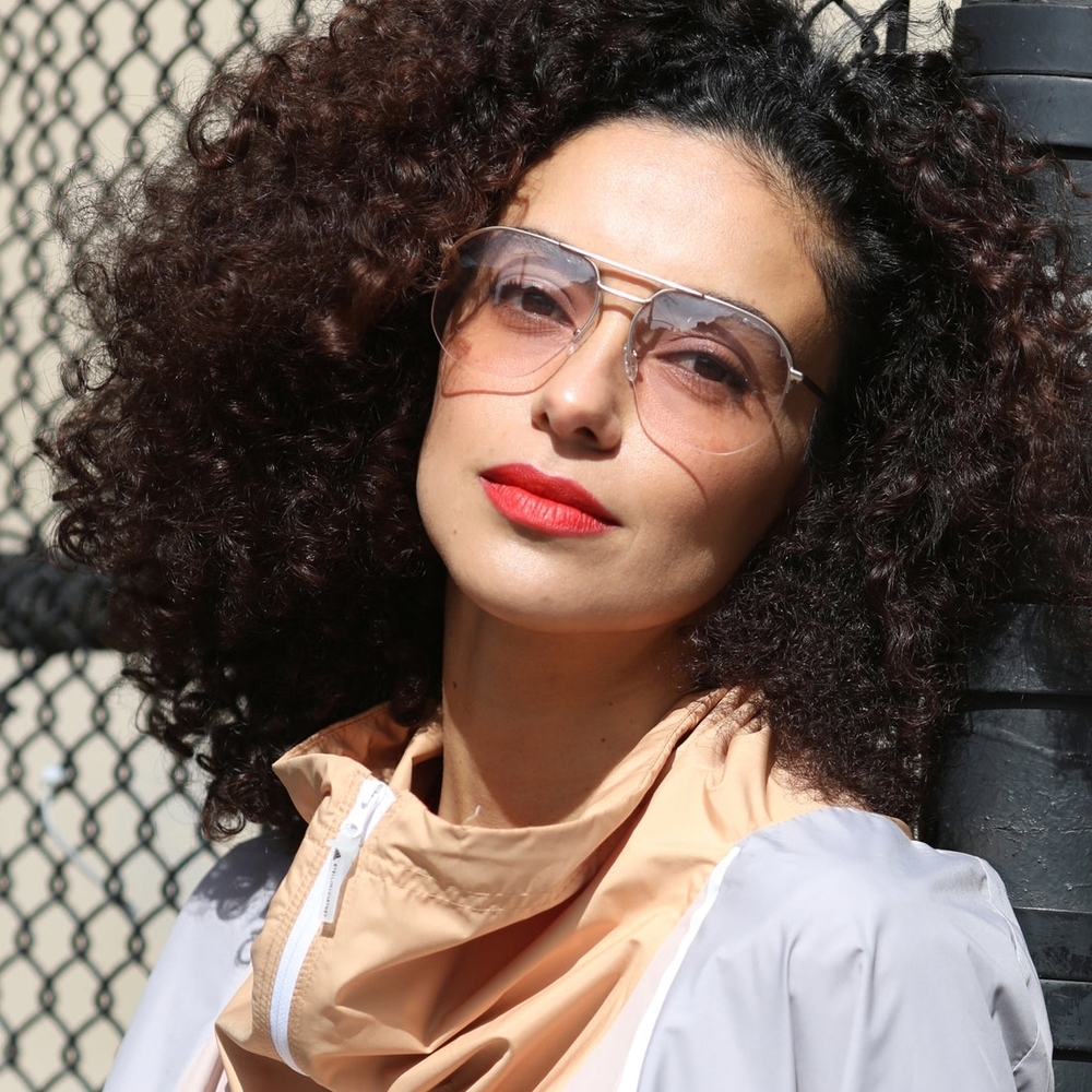 LOOK OPTIC Muse Gold Frame Pink Lens Women's Sunglasses - Picture 8 of 8